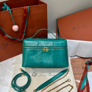 L27 Water Snake Skin Green Gold Studs Series Crossbody Bag