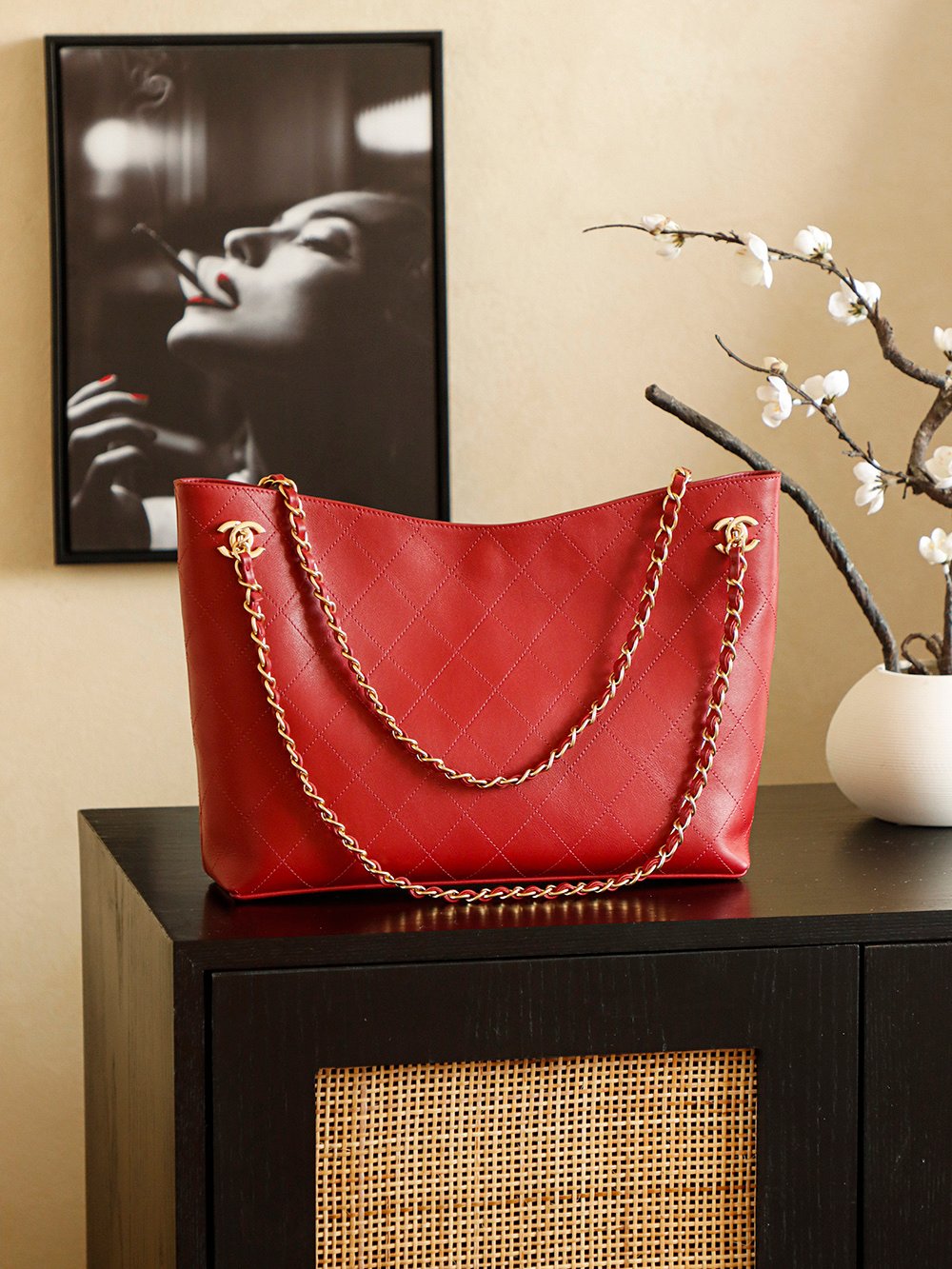 Channel 26c Spring Summer Collection 26c Chain Tote Bag