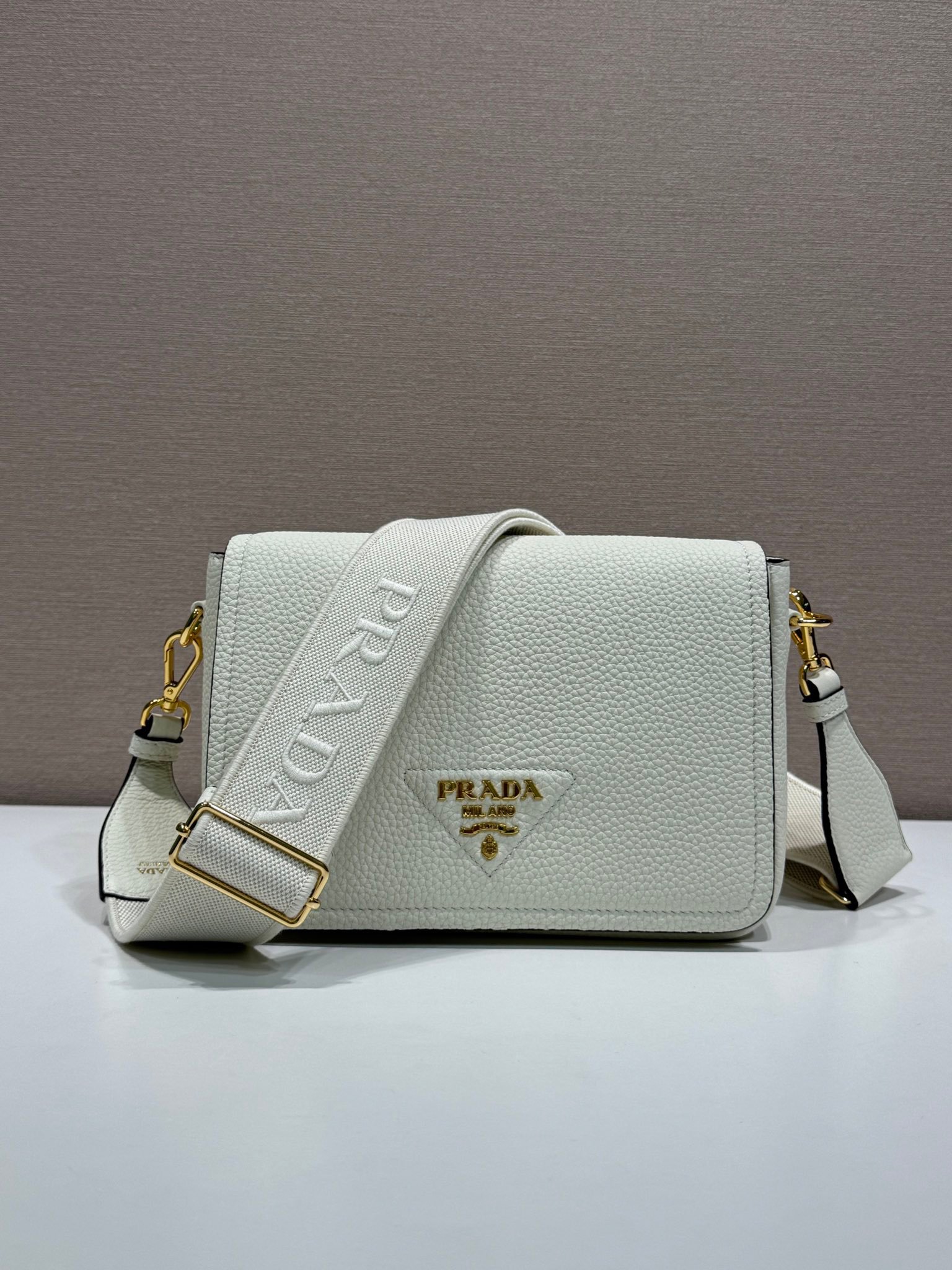 Double shoulder strap imported deer-skin patterned cowhide crossbody bag