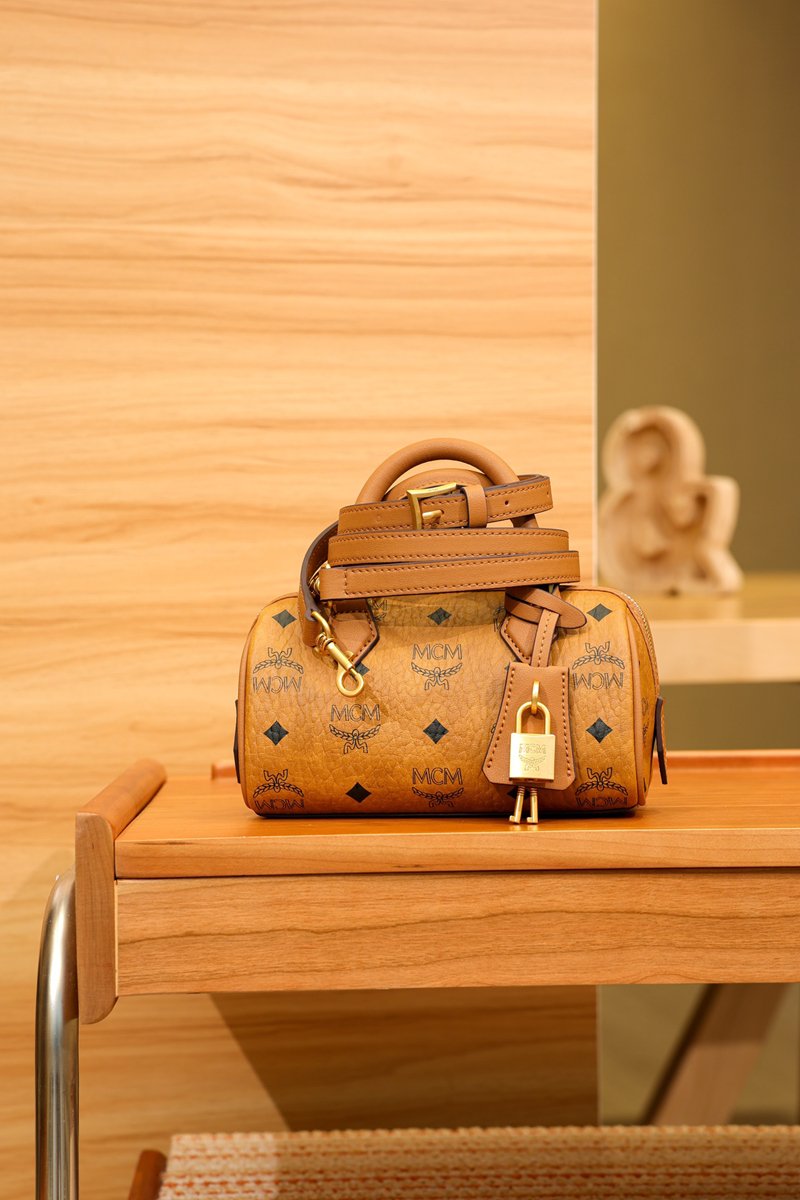 MCM Classic Visetos Series Mini Boston Bags - 图片 5