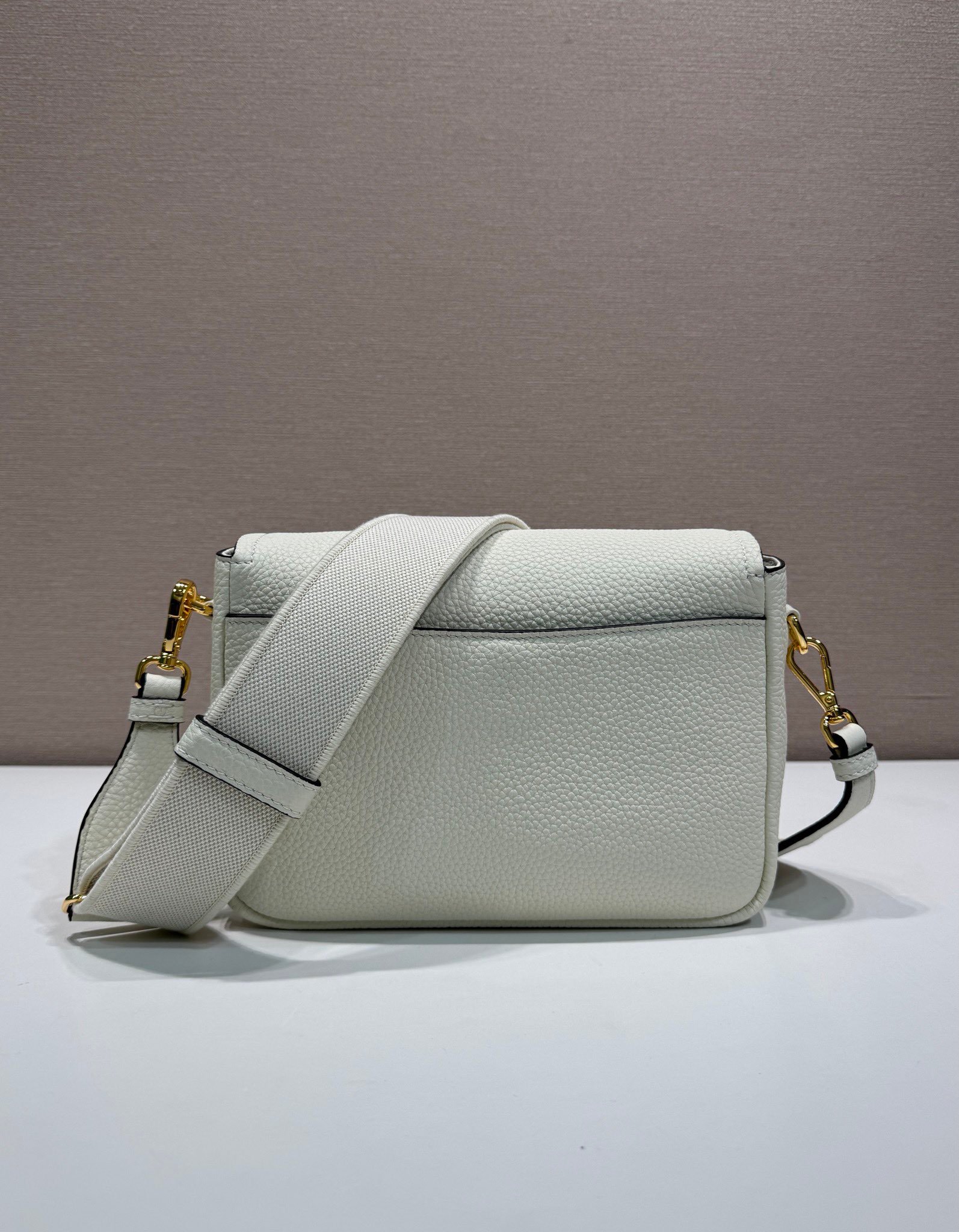 Double shoulder strap imported deer-skin patterned cowhide crossbody bag - 图片 5