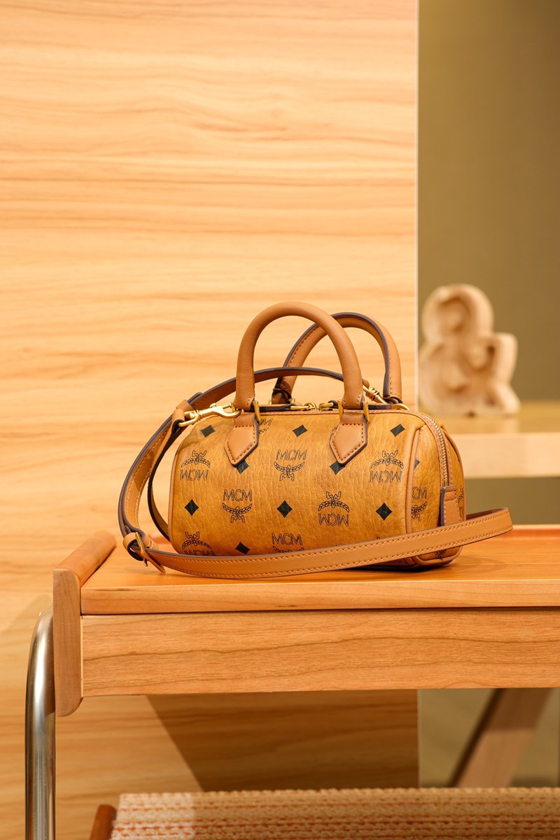 MCM Classic Visetos Series Mini Boston Bags - 图片 6