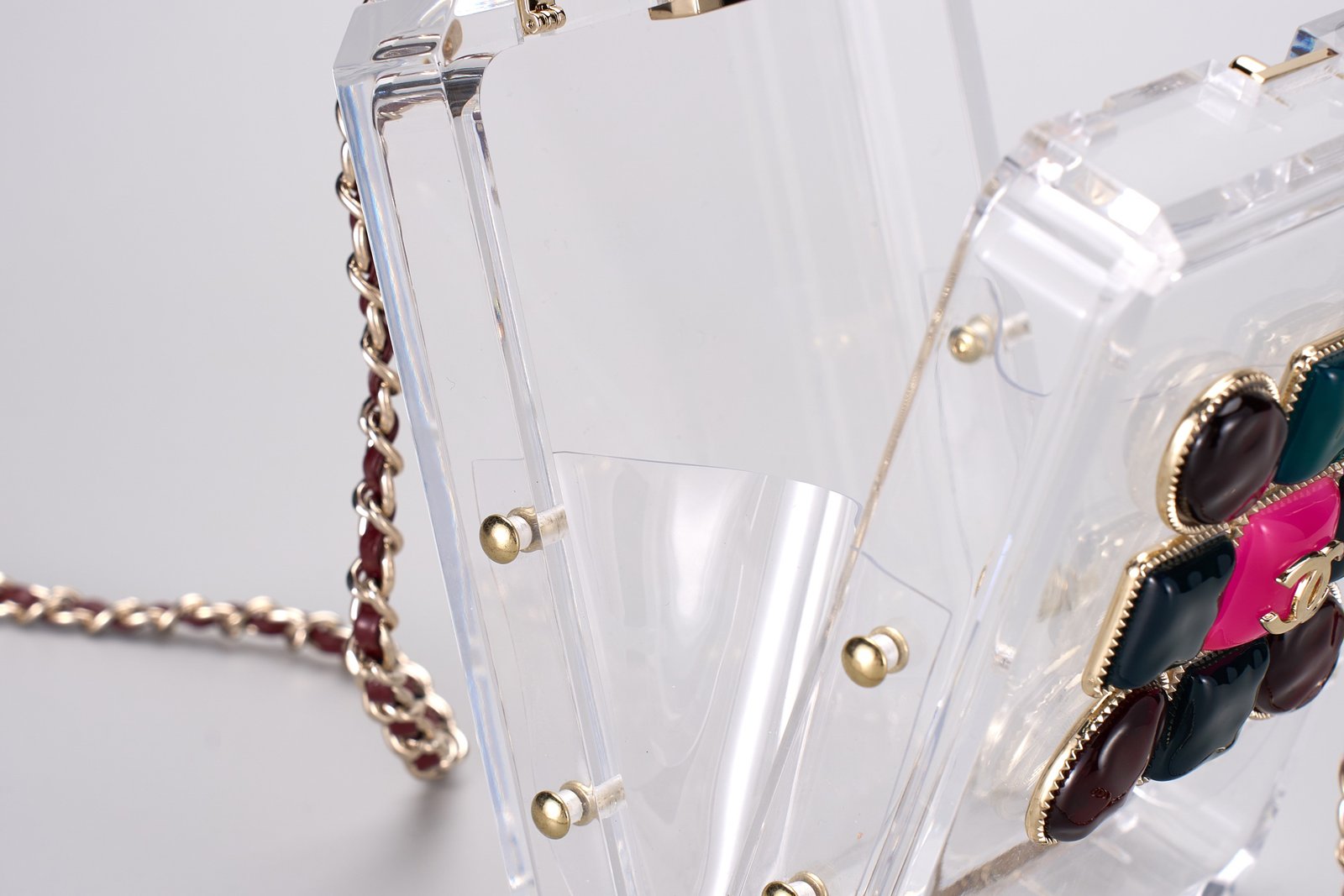 Chanel transparent acrylic perfume bottle bag - ultra limited iridescent collectible evening bag - ZP grade - 图片 7