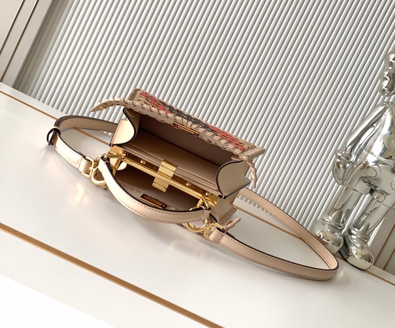 Fashionable multi-color woven leather handbag - 图片 8