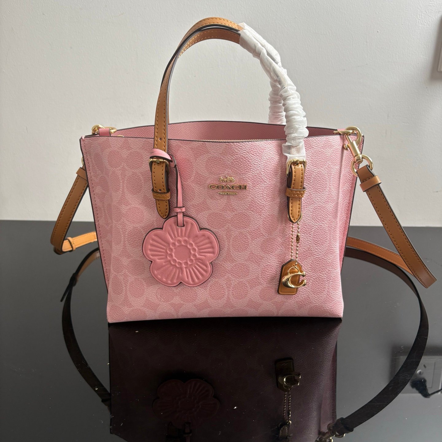 COACH Coach Ole Lady classic logo old flower MOLLIE 25 tote bag handbag crossbody bag