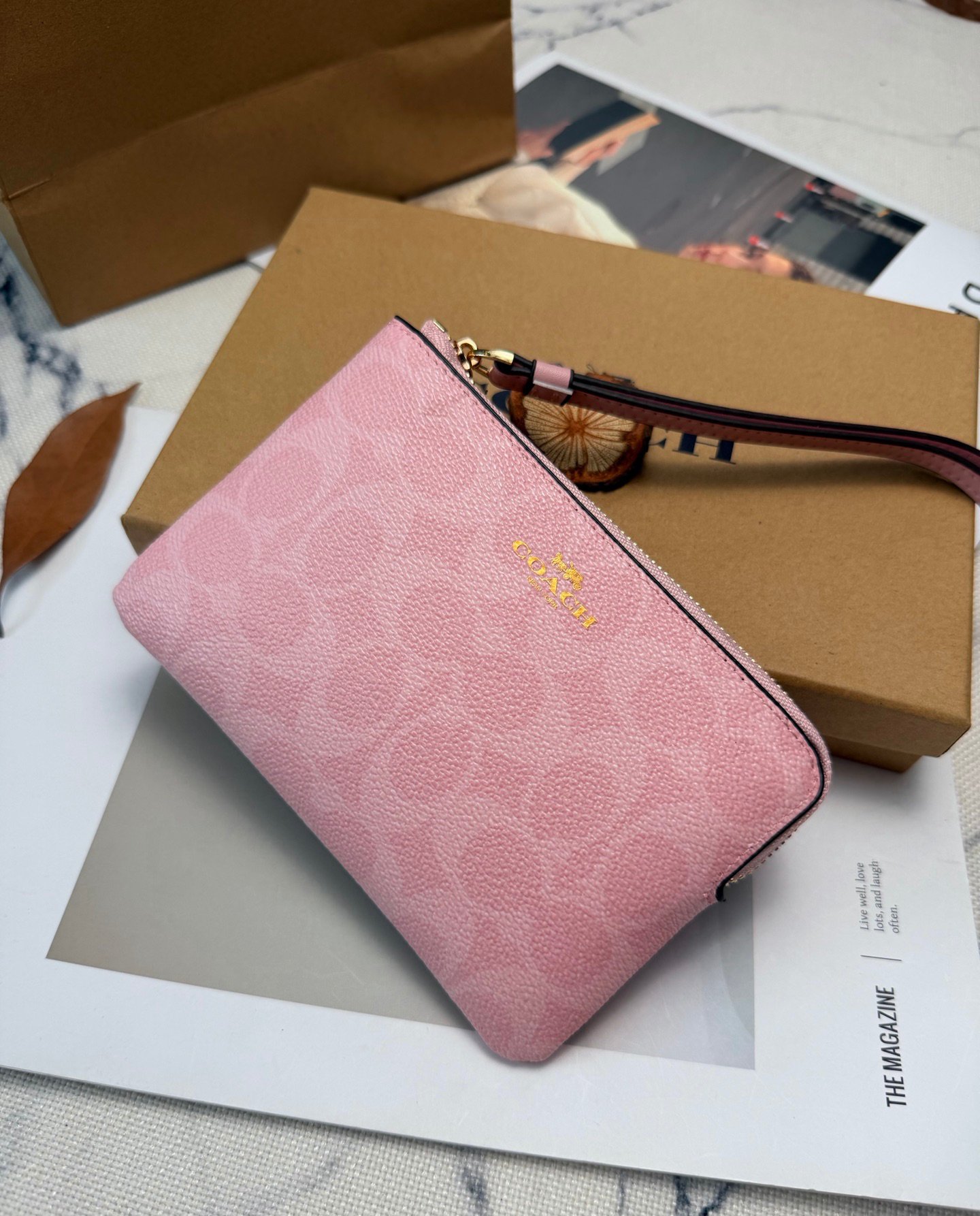 Coach Nolita cherry blossom powder CAQ75 mahjong bag