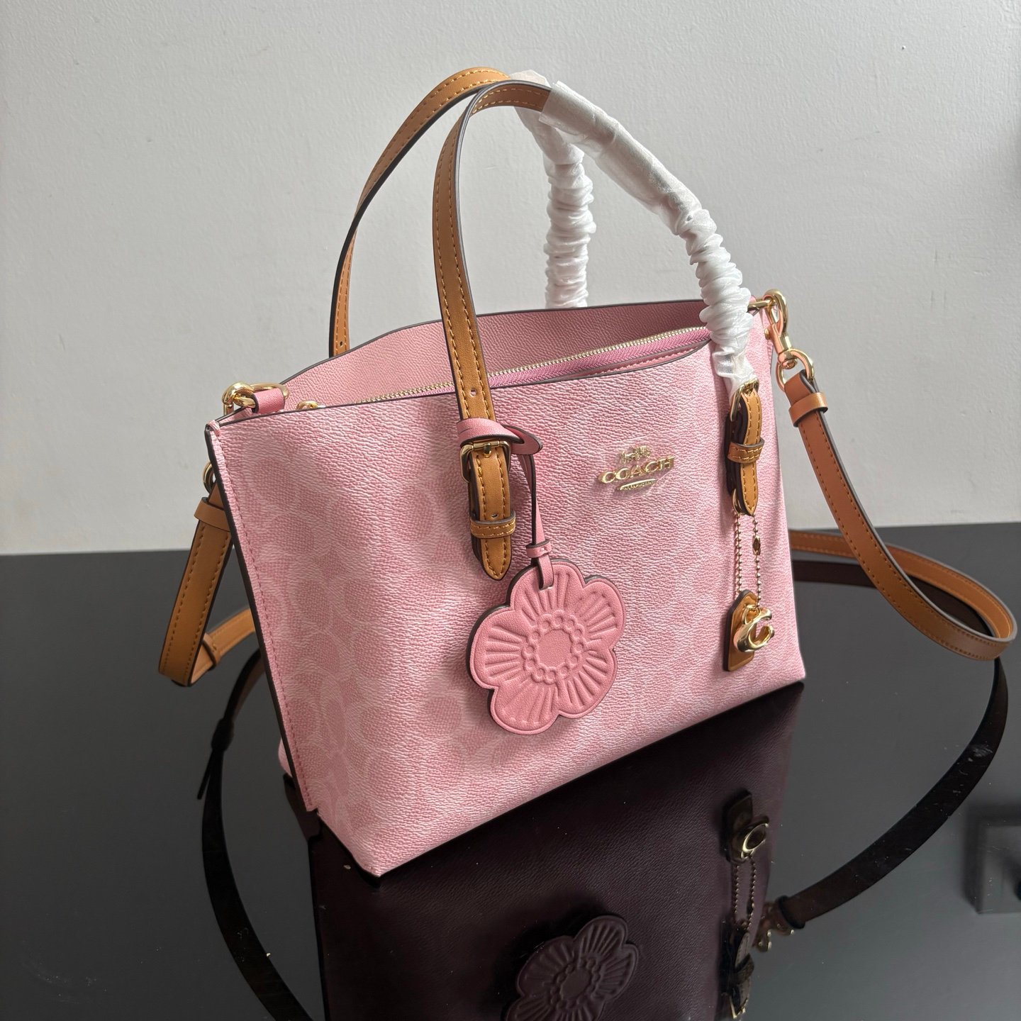 COACH Coach Ole Lady classic logo old flower MOLLIE 25 tote bag handbag crossbody bag - 图片 3