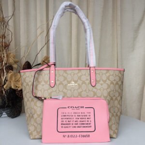 Official website version of the latest color mother shopping bag double bread Coach
