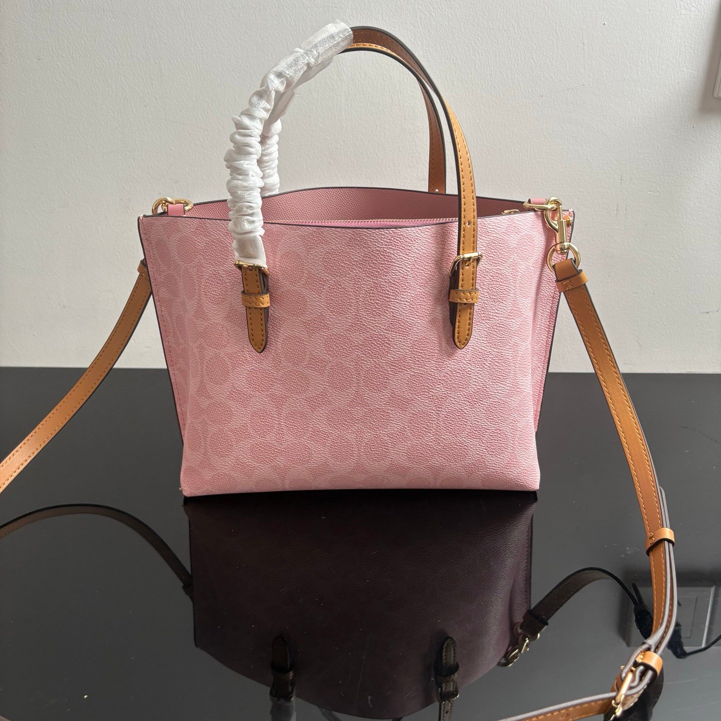 COACH Coach Ole Lady classic logo old flower MOLLIE 25 tote bag handbag crossbody bag - 图片 4