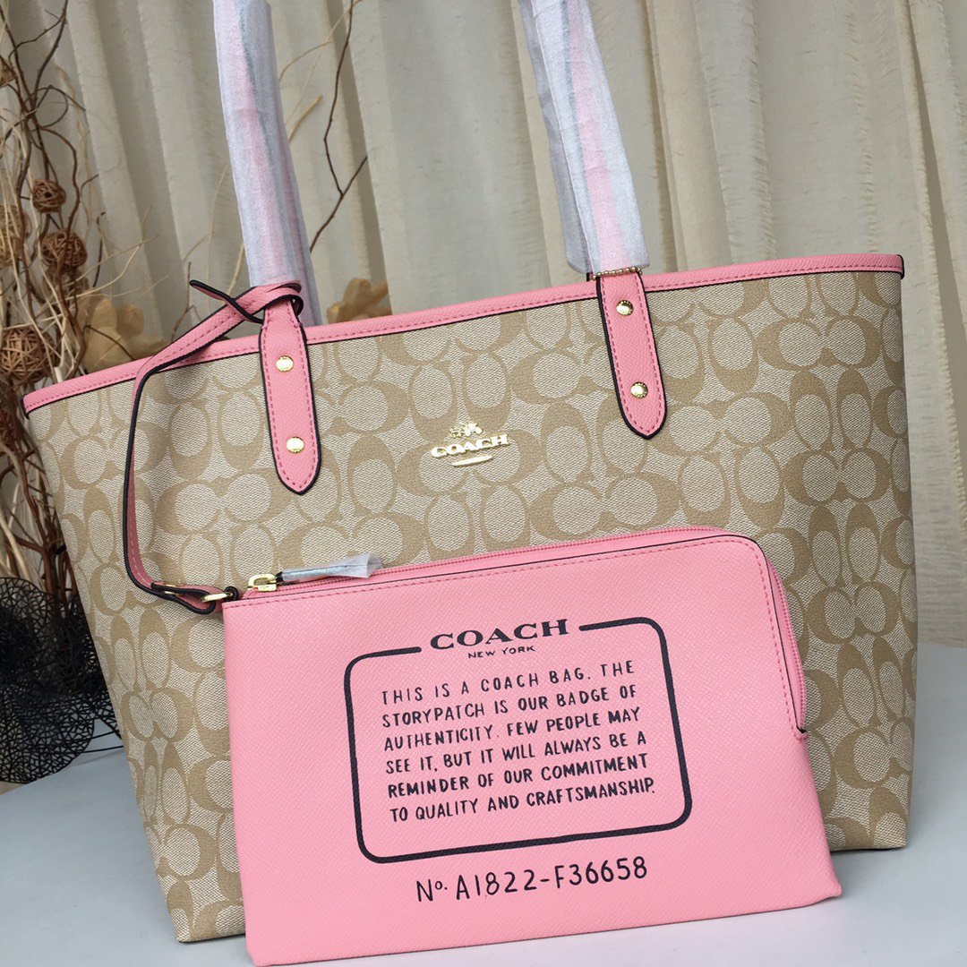 Official website version of the latest color mother shopping bag double bread Coach - 图片 3
