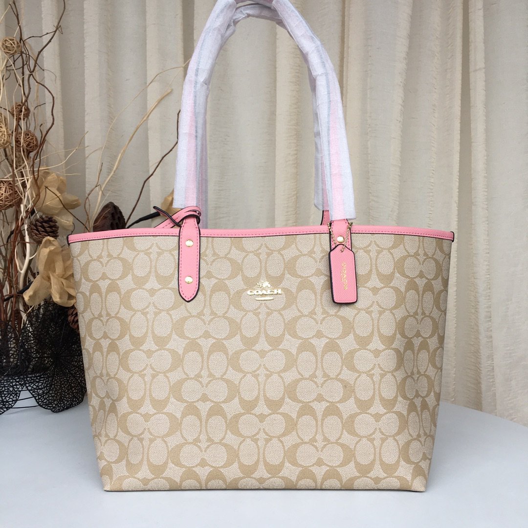 Official website version of the latest color mother shopping bag double bread Coach - 图片 5