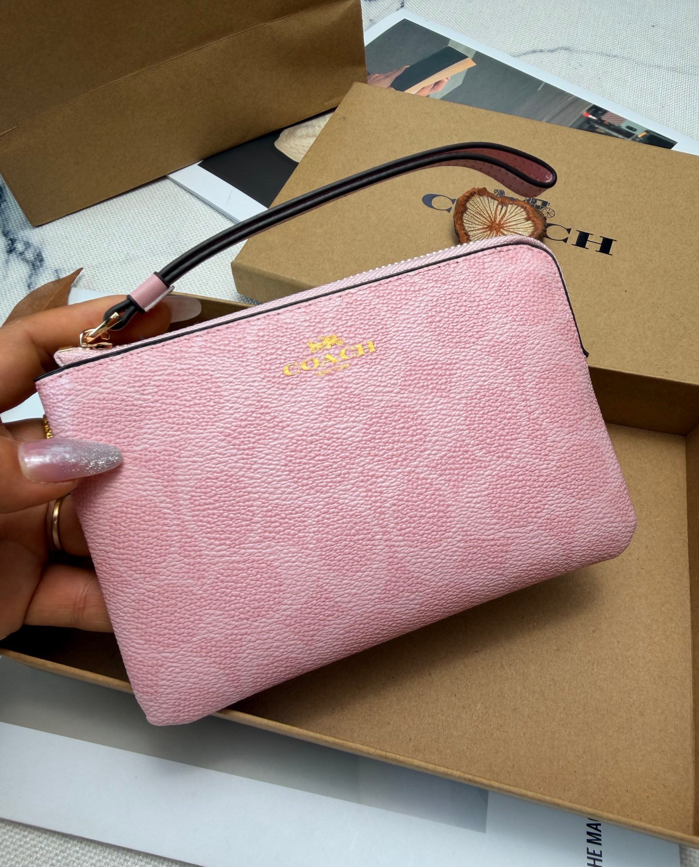 Coach Nolita cherry blossom powder CAQ75 mahjong bag - 图片 6