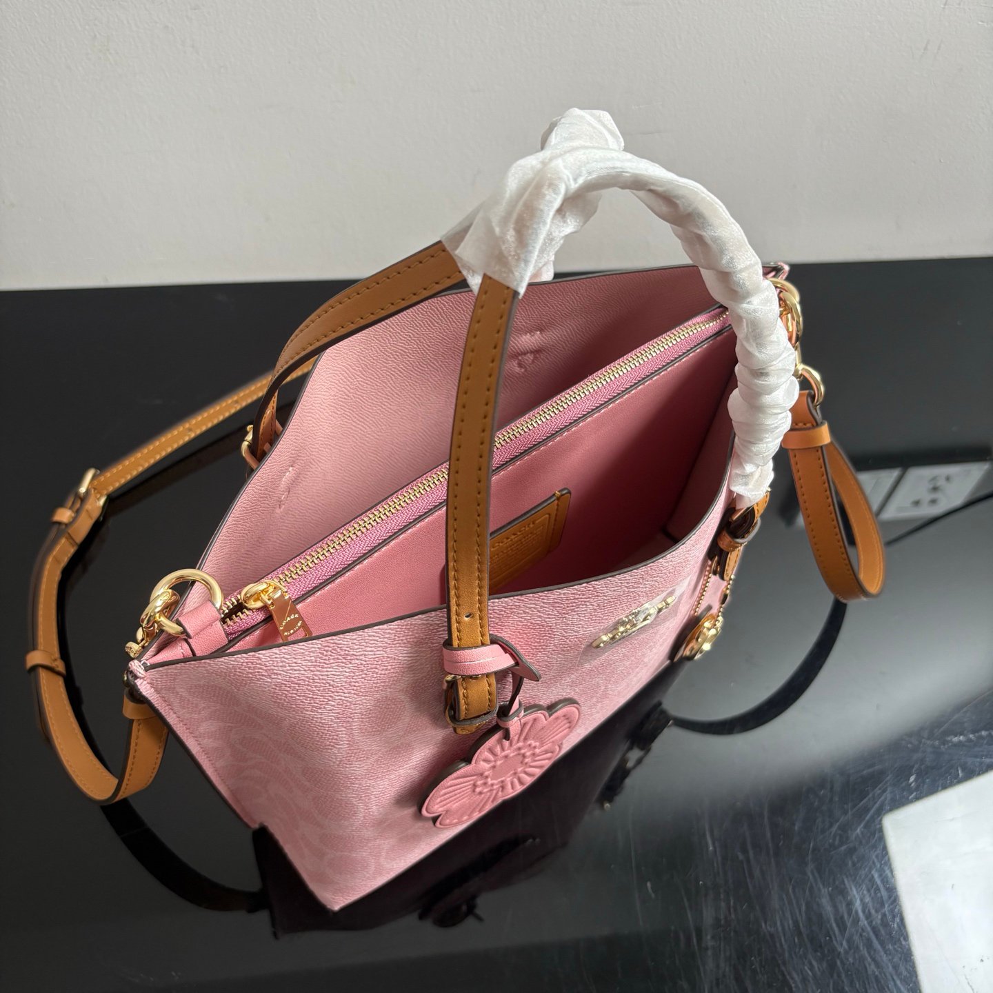 COACH Coach Ole Lady classic logo old flower MOLLIE 25 tote bag handbag crossbody bag - 图片 8