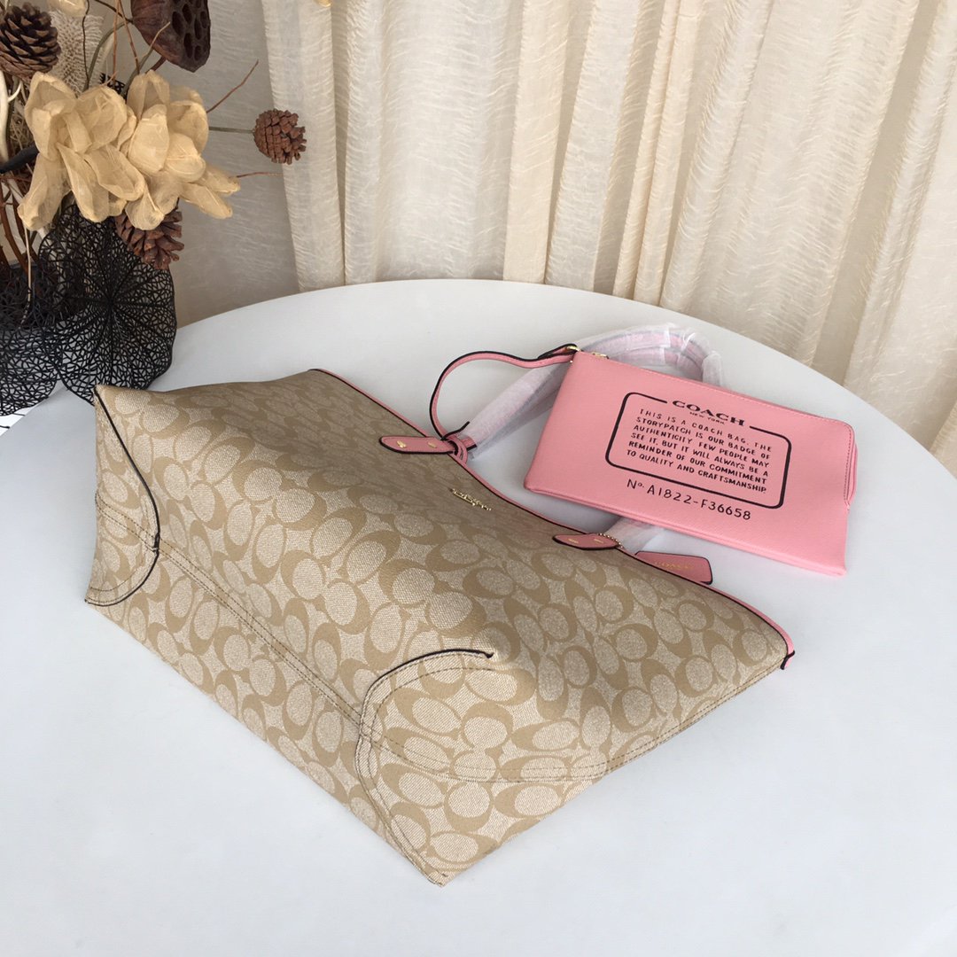 Official website version of the latest color mother shopping bag double bread Coach - 图片 8