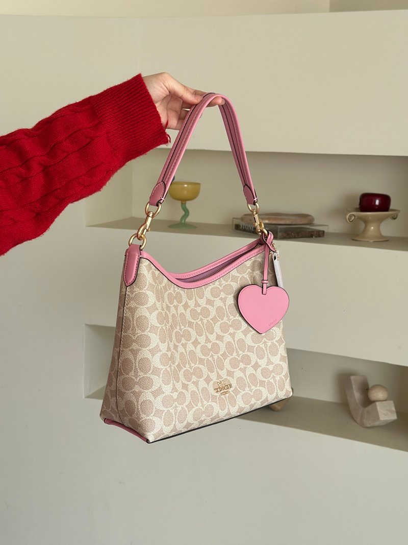 Channel goods Q14 laurel series stray bag shoulder crossbody bag classic bean sand color old flower - 图片 9