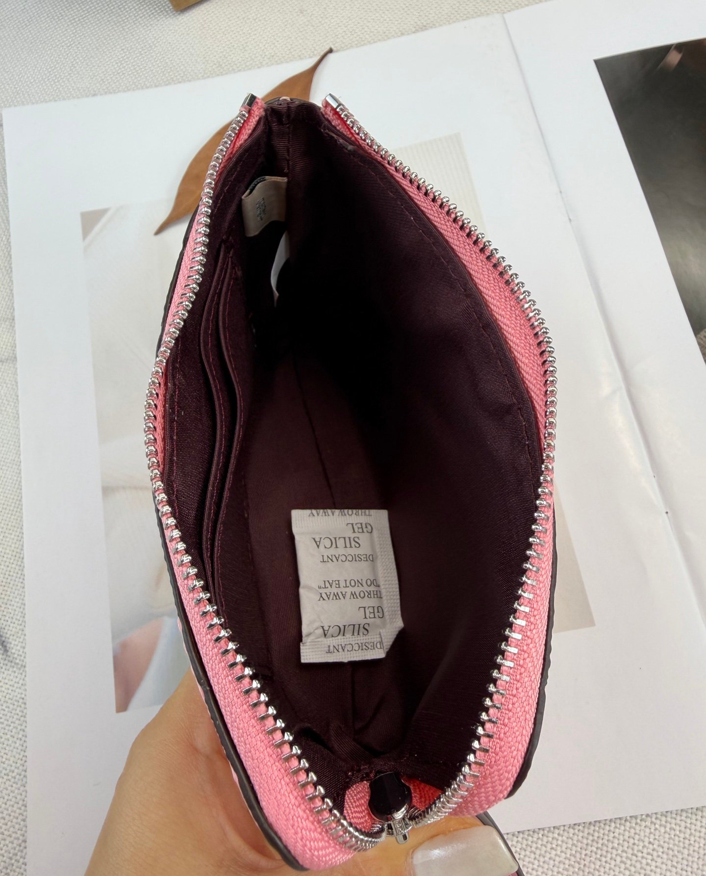 COACH CP483 pink patent embossed change handbag - 图片 9