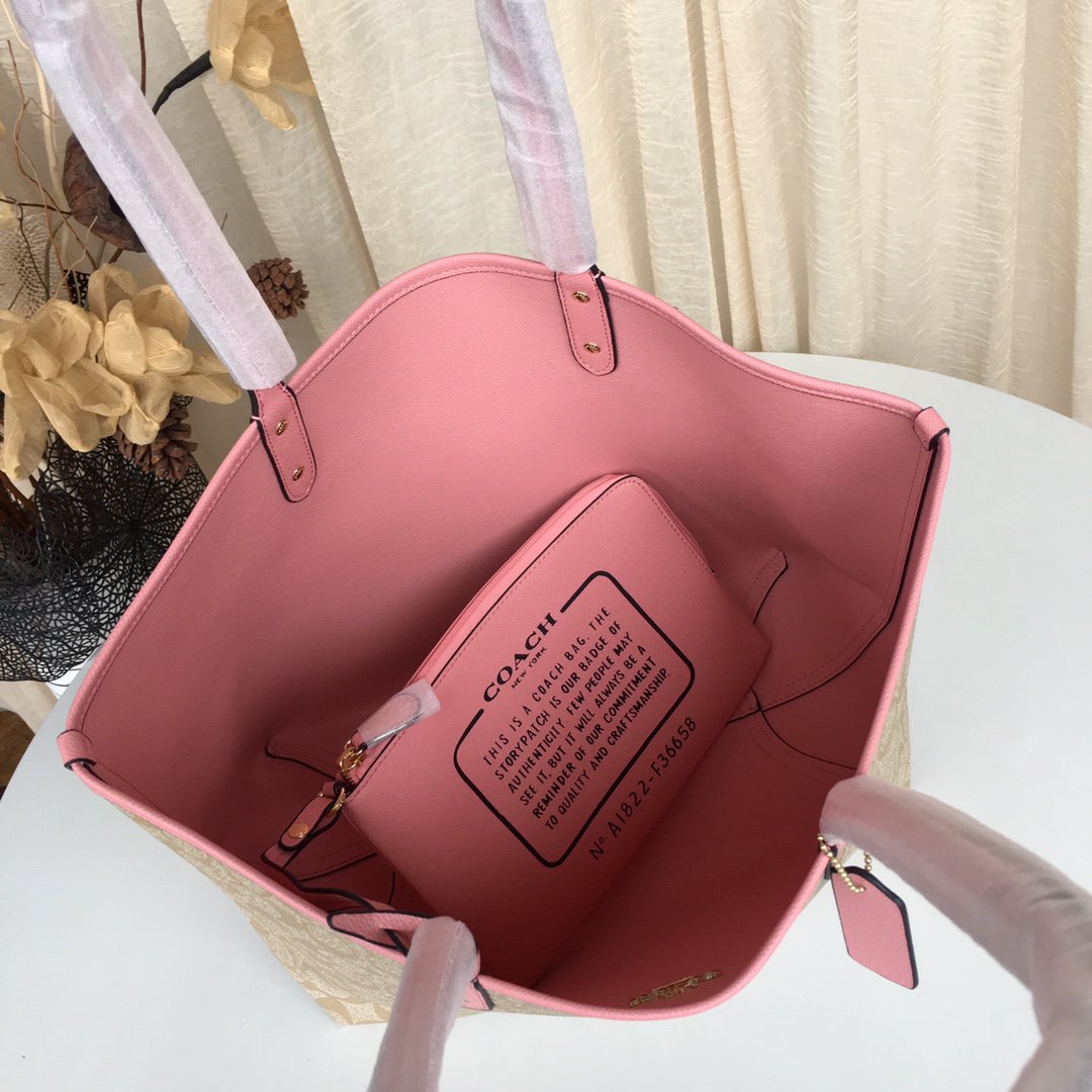 Official website version of the latest color mother shopping bag double bread Coach - 图片 9