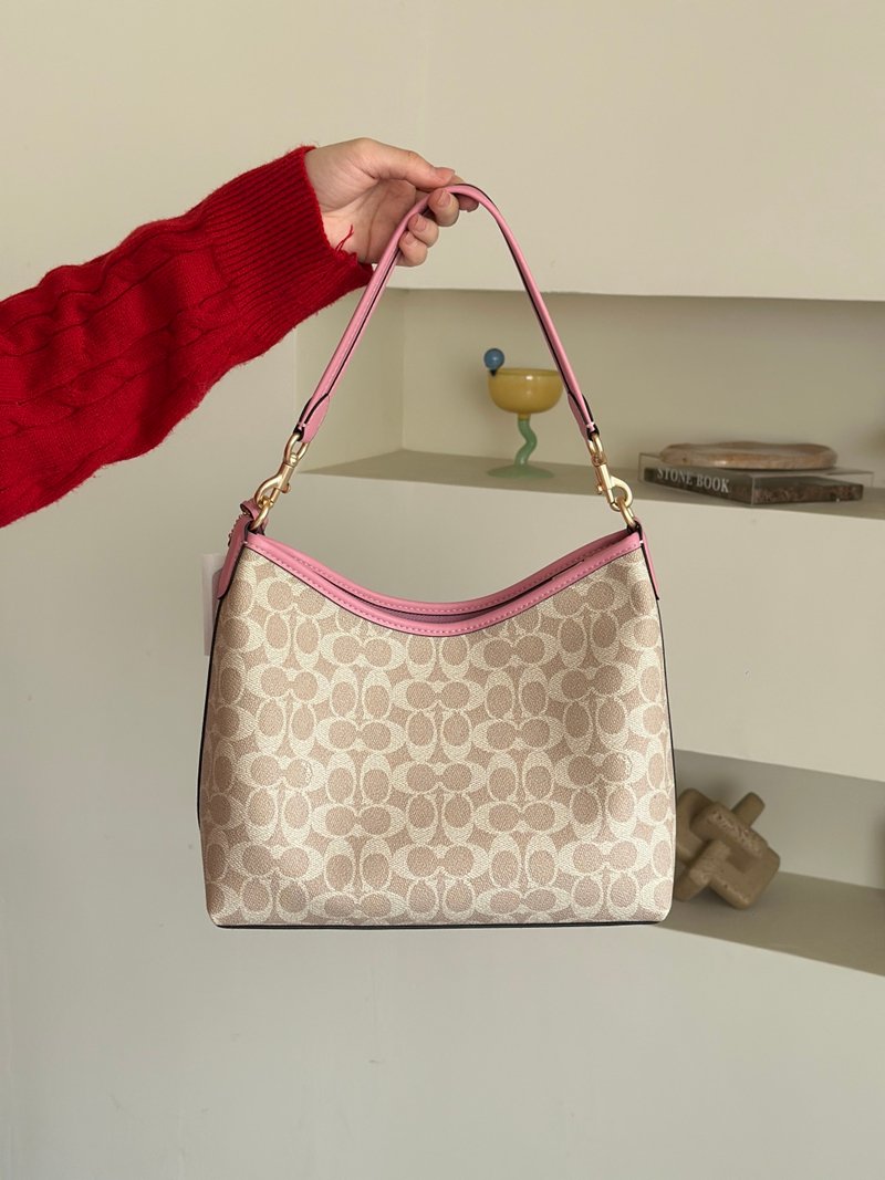Channel goods Q14 laurel series stray bag shoulder crossbody bag classic bean sand color old flower - 图片 10