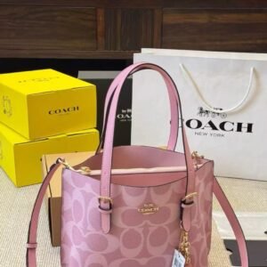 Coach Women's Bag, C Family Mollie 25 Signature Canvas Molly Tote Bag, Handbag, Shopping Bag, Shoulder & Crossbody Bag