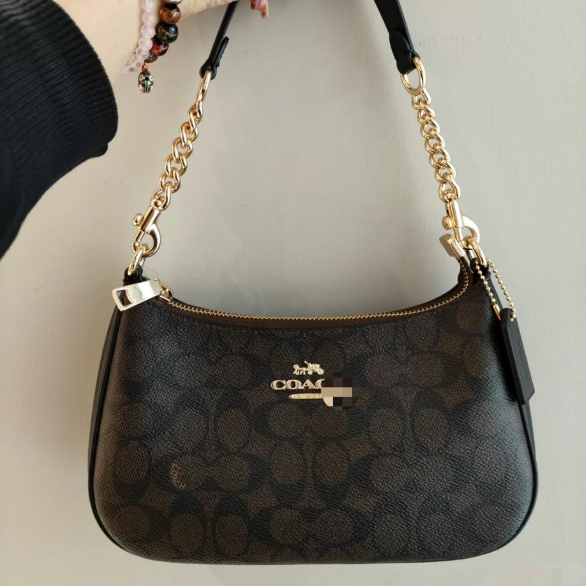 Classic Kou Monogram Teri Underarm Bag, Cross-border Export Shoulder & Crossbody Bag, Tooth-shaped Mahjong Handbag - 图片 2