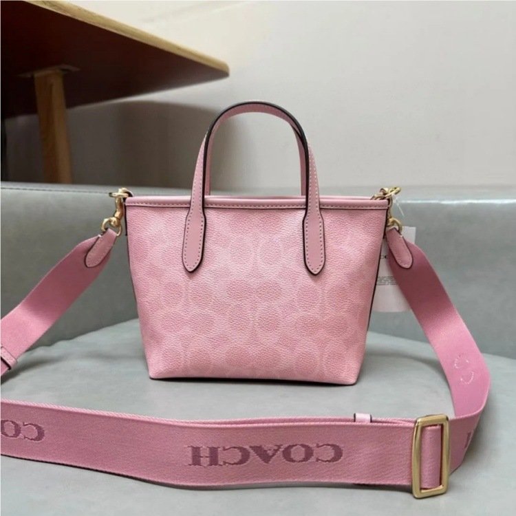 New Arrival of Coach Classic Monogram City15 Mini Tote Bag, High-Quality Version, Handheld Basket Style Crossbody Shoulder Bag for Women - 图片 8