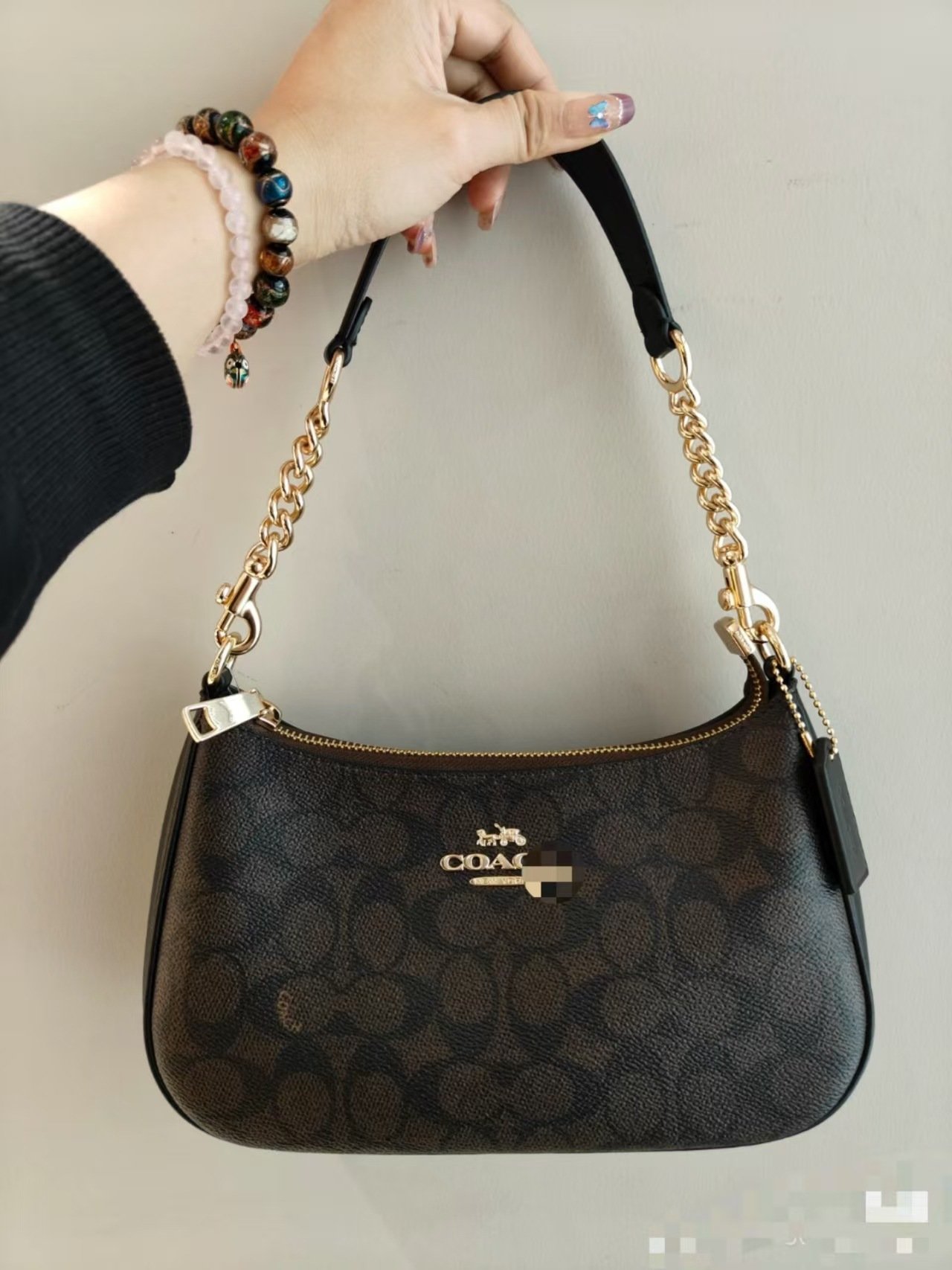 Classic Kou Monogram Teri Underarm Bag, Cross-border Export Shoulder & Crossbody Bag, Tooth-shaped Mahjong Handbag - 图片 10