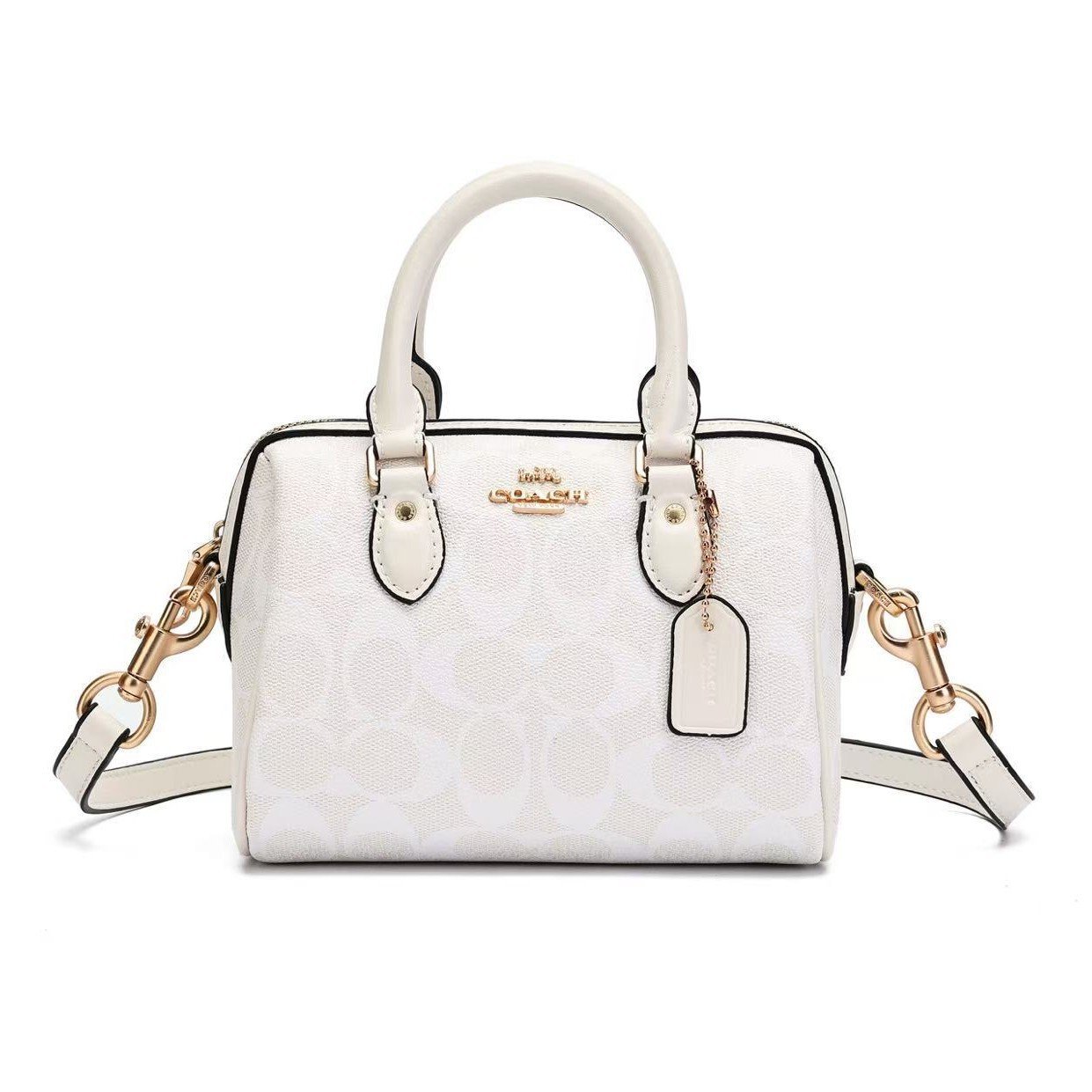 C's new Rowan classic monogram Boston pillow handbag, classic monogram crossbody bag for women - 图片 5
