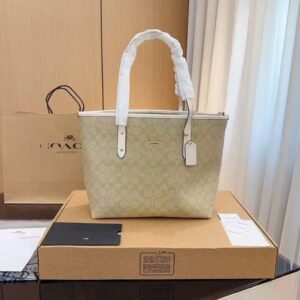 Koujia 2025 New City30 Tote Bag, Versatile Large-capacity Shopping Bag, Vintage Monogram Handbag & Shoulder Bag for Women