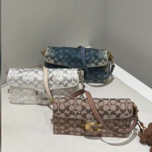 Coach 26 New Tabby26 Full Diamond Dionysus Bag, Denim Shoulder Bag, Monogram Crossbody Small Square Handbag for Women