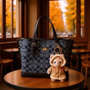 Coach women's bag, C family Mollie 25 Signature Canvas Tote Bag, handbag, shopping bag, shoulder and crossbody bag