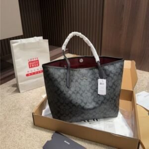 Kou's High-Quality Genuine Leather Women's Bag City33 Tote Bag, Monogram Shoulder Bag, Large-Capacity Shopping Bag, Mommy Bag